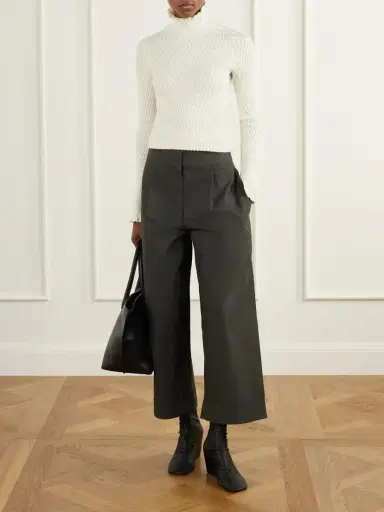 Proenza Schouler White Label Juniper Turtleneck Cable-knit Cotton-blend Sweater | Thumbnail 2