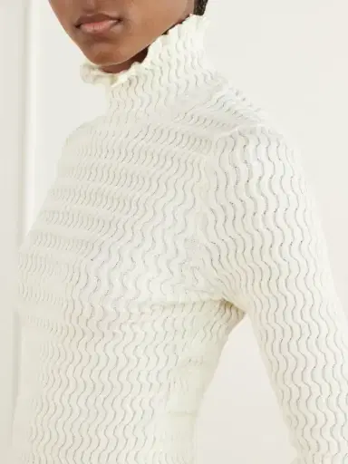 Proenza Schouler White Label Juniper Turtleneck Cable-knit Cotton-blend Sweater | Thumbnail 5