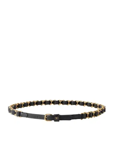 Valentino Garavani Logo-embellished Chain And Leather Belt | Thumbnail 1
