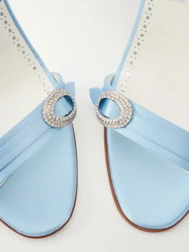 Manolo Blahnik Zutosan 90 Crystal-embellished Satin Slingback Sandals | Thumbnail 5 Manolo Blahnik Zutosan 90 Crystal-embellished Satin Slingback Sandals | Thumbnail 5
