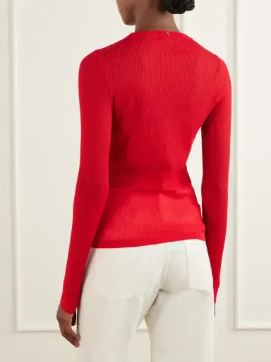 Anine Bing Tiana Ribbed Cotton-blend Sweater | Thumbnail 4 Anine Bing Tiana Ribbed Cotton-blend Sweater | Thumbnail 4