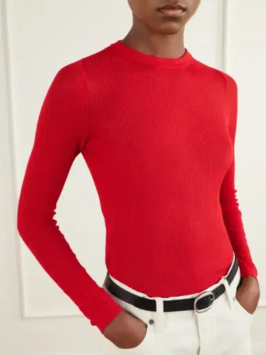 Anine Bing Tiana Ribbed Cotton-blend Sweater | Thumbnail 5 Anine Bing Tiana Ribbed Cotton-blend Sweater | Thumbnail 5