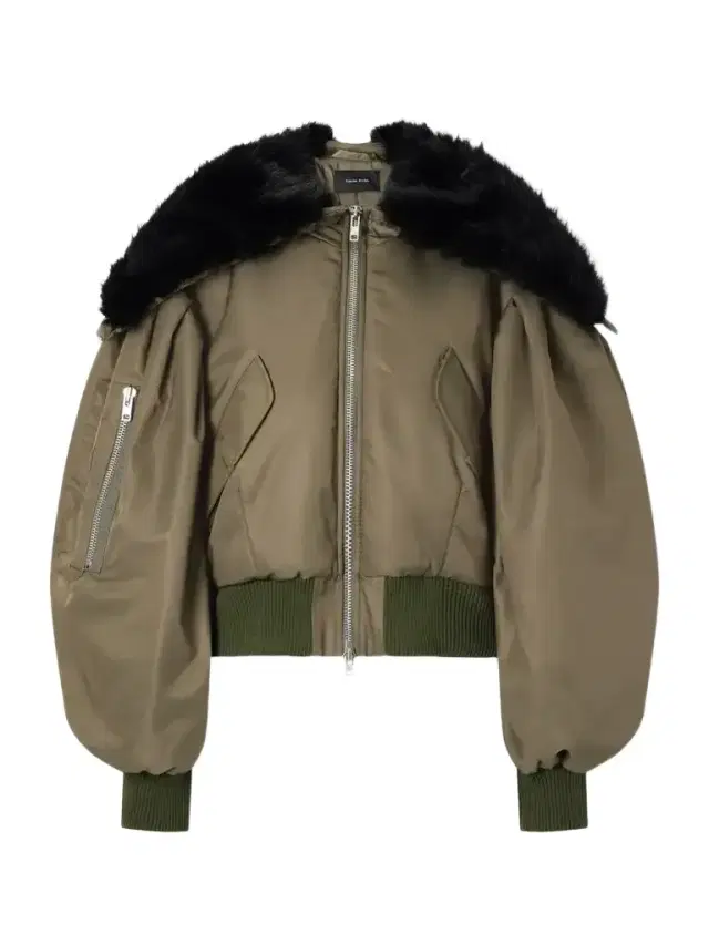 Simone Rocha Hooded Cropped Plush-trimmed Shell Bomber Jacket