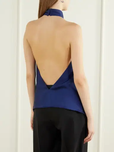 Stella McCartney Backless Halterneck Satin Blouse | Thumbnail 3 Stella McCartney Backless Halterneck Satin Blouse | Thumbnail 3
