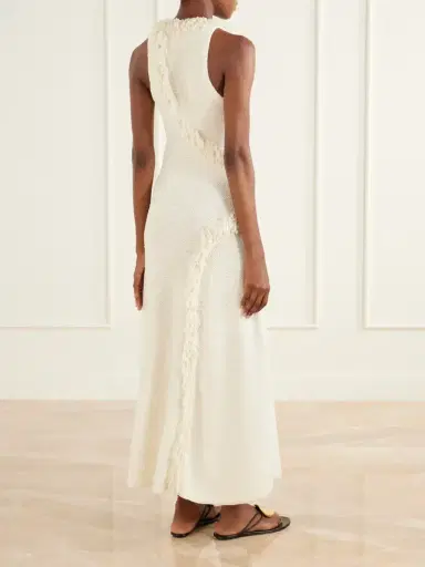 Proenza Schouler Nilo Fringed Jacquard Midi Dress | Thumbnail 3 Proenza Schouler Nilo Fringed Jacquard Midi Dress | Thumbnail 3