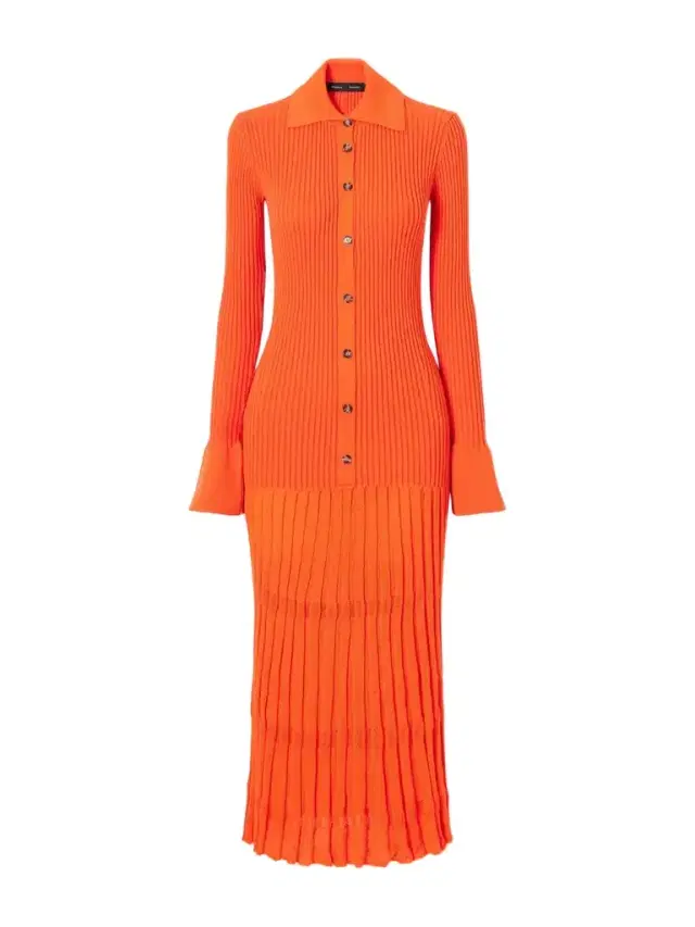 Proenza Schouler Rosario Ribbed Stretch Wool-blend Maxi Dress