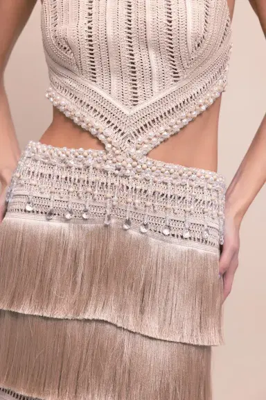 PatBo PETAL FRINGE MAXI DRESS | Thumbnail 2