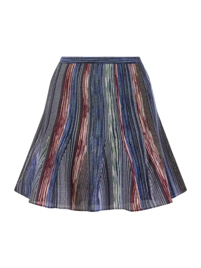 Missoni Striped Metallic Crochet-knit Mini Skirt