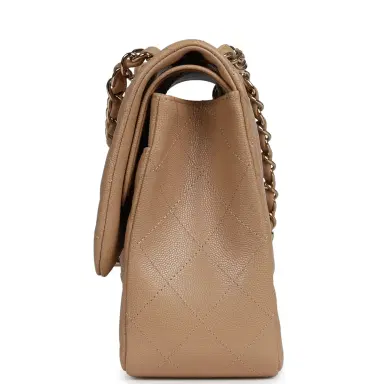 Chanel Chanel Jumbo Classic Double Flap Bag Dark Beige Caviar Gold Hardware | Thumbnail 3 Chanel Chanel Jumbo Classic Double Flap Bag Dark Beige Caviar Gold Hardware | Thumbnail 3