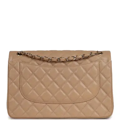 Chanel Chanel Jumbo Classic Double Flap Bag Dark Beige Caviar Gold Hardware | Thumbnail 4 Chanel Chanel Jumbo Classic Double Flap Bag Dark Beige Caviar Gold Hardware | Thumbnail 4