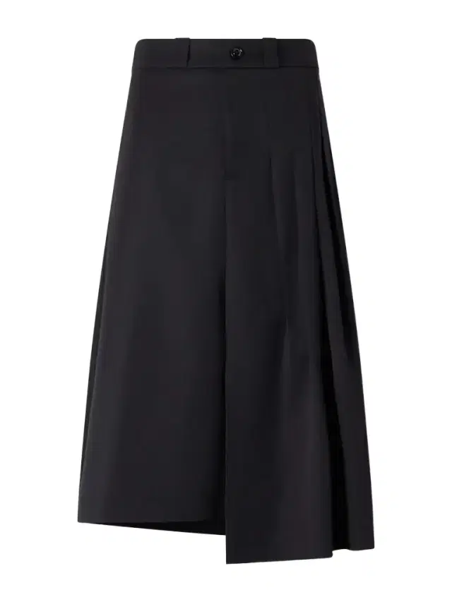 Our Legacy Origami Asymmetric Pleated Virgin Wool Skirt