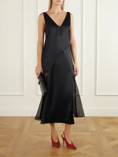Gianvito Rossi Sofia 95 Logo-detailed Satin Slingback Pumps | Thumbnail 4