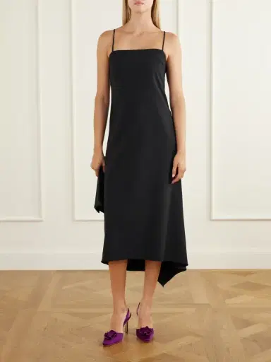Manolo Blahnik Caulosli 90 Velvet-trimmed Satin Slingback Pumps | Thumbnail 4 Manolo Blahnik Caulosli 90 Velvet-trimmed Satin Slingback Pumps | Thumbnail 4