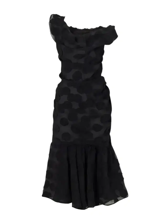 Vivienne Westwood Flocked Chiffon Polka-dot Midi Dress