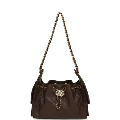 Chanel Chanel Mini 25 Hobo Bag Dark Brown Caviar Gold Hardware | Thumbnail 6 Chanel Chanel Mini 25 Hobo Bag Dark Brown Caviar Gold Hardware | Thumbnail 6