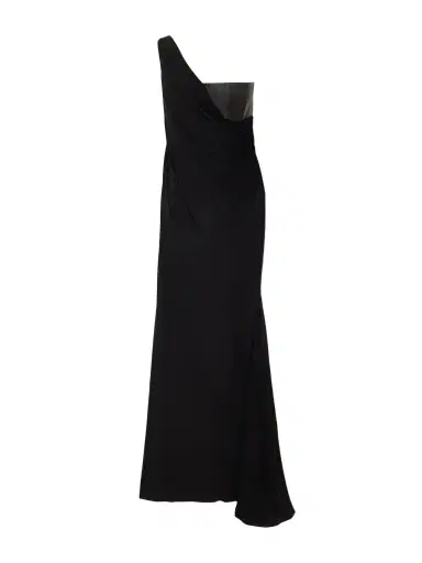 Alex Perry Asymmetric Leather And Jersey Gown | Thumbnail 1
