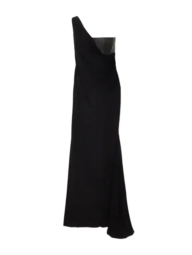 Alex Perry Asymmetric Leather And Jersey Gown