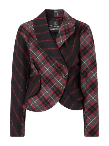 Vivienne Westwood Stormy Checked Asymmetric Wool-blend Blazer | Thumbnail 1