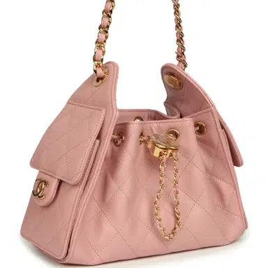 Chanel Chanel Mini 25 Hobo Bag Light Pink Caviar Gold Hardware | Thumbnail 2 Chanel Chanel Mini 25 Hobo Bag Light Pink Caviar Gold Hardware | Thumbnail 2