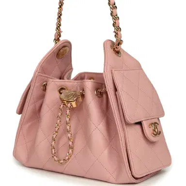 Chanel Chanel Mini 25 Hobo Bag Light Pink Caviar Gold Hardware | Thumbnail 5 Chanel Chanel Mini 25 Hobo Bag Light Pink Caviar Gold Hardware | Thumbnail 5