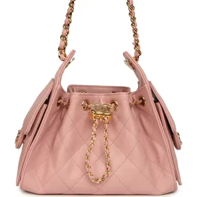 Chanel Chanel Mini 25 Hobo Bag Light Pink Caviar Gold Hardware | Thumbnail 1 Chanel Chanel Mini 25 Hobo Bag Light Pink Caviar Gold Hardware | Thumbnail 1