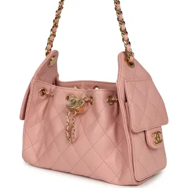 Chanel Chanel Mini 25 Hobo Bag Light Pink Caviar Gold Hardware | Thumbnail 3 Chanel Chanel Mini 25 Hobo Bag Light Pink Caviar Gold Hardware | Thumbnail 3