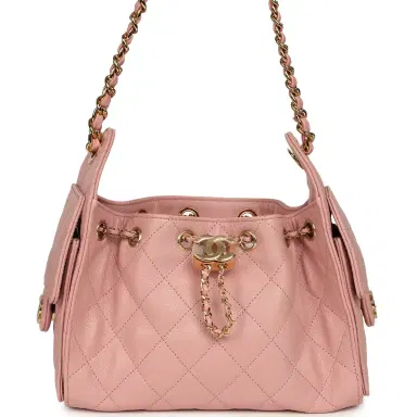 Chanel Chanel Mini 25 Hobo Bag Light Pink Caviar Gold Hardware | Thumbnail 1 Chanel Chanel Mini 25 Hobo Bag Light Pink Caviar Gold Hardware | Thumbnail 1