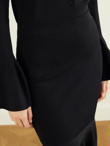 Stella McCartney Flared Crepe Midi Skirt | Thumbnail 5