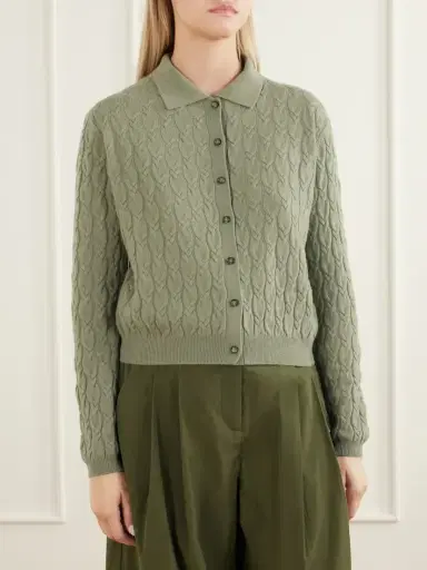 Allude Cable-knit Cashmere Cardigan | Thumbnail 3 Allude Cable-knit Cashmere Cardigan | Thumbnail 3