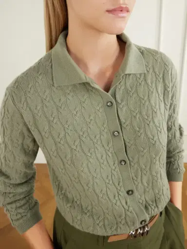 Allude Cable-knit Cashmere Cardigan | Thumbnail 5 Allude Cable-knit Cashmere Cardigan | Thumbnail 5