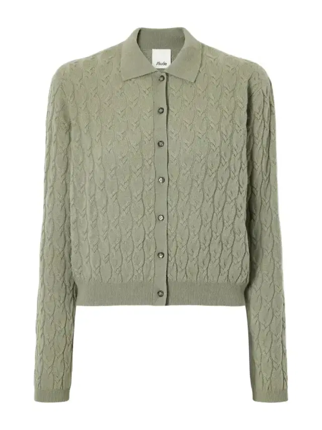 Allude Cable-knit Cashmere Cardigan