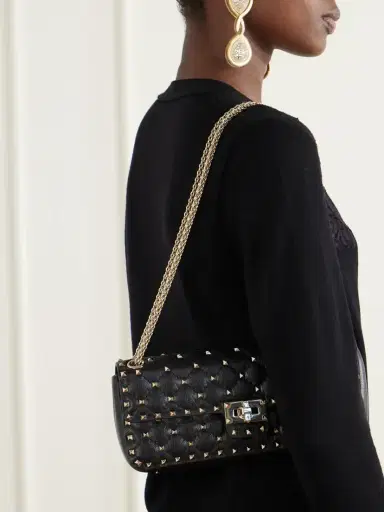 Valentino Garavani Rockstud Spike Studded Quilted Leather Shoulder Bag | Thumbnail 2