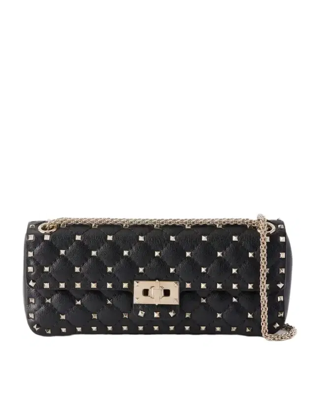 Valentino Garavani Rockstud Spike Studded Quilted Leather Shoulder Bag