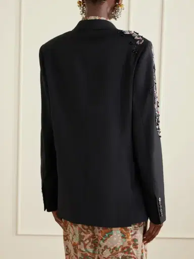 Dries Van Noten Embellished Double-breasted Wool-twill Blazer | Thumbnail 4 Dries Van Noten Embellished Double-breasted Wool-twill Blazer | Thumbnail 4
