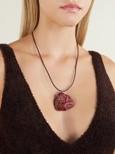 Gabriela Hearst Ceramic Pendant Cord Necklace | Thumbnail 2