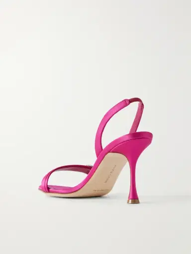 Manolo Blahnik Zutosan 90 Crystal-embellished Satin Slingback Sandals | Thumbnail 3 Manolo Blahnik Zutosan 90 Crystal-embellished Satin Slingback Sandals | Thumbnail 3
