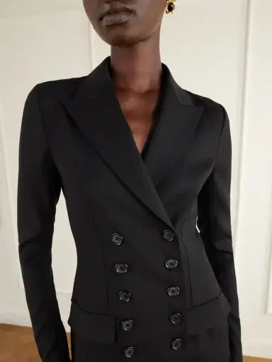 Dolce & Gabbana Double-breasted Grain De Poudre Stretch-wool Blazer | Thumbnail 4 Dolce & Gabbana Double-breasted Grain De Poudre Stretch-wool Blazer | Thumbnail 4