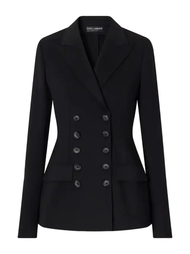 Dolce & Gabbana Double-breasted Grain De Poudre Stretch-wool Blazer