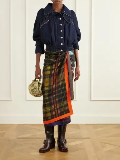 Dries Van Noten Cropped Denim Jacket | Thumbnail 2 Dries Van Noten Cropped Denim Jacket | Thumbnail 2