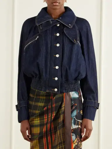 Dries Van Noten Cropped Denim Jacket | Thumbnail 3 Dries Van Noten Cropped Denim Jacket | Thumbnail 3