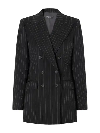 Dolce & Gabbana Pinstriped Wool-blend Blazer | Thumbnail 1