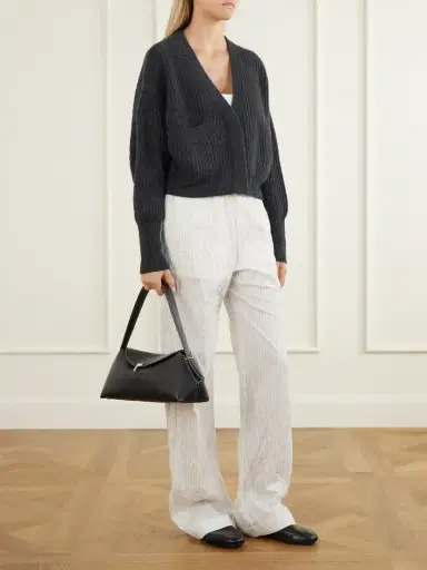 Le Kasha Monaco Cropped Ribbed Cashmere Cardigan | Thumbnail 2