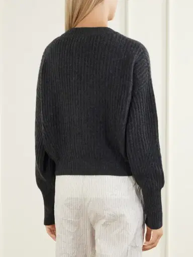 Le Kasha Monaco Cropped Ribbed Cashmere Cardigan | Thumbnail 3