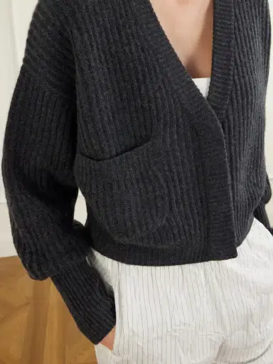 Le Kasha Monaco Cropped Ribbed Cashmere Cardigan | Thumbnail 4