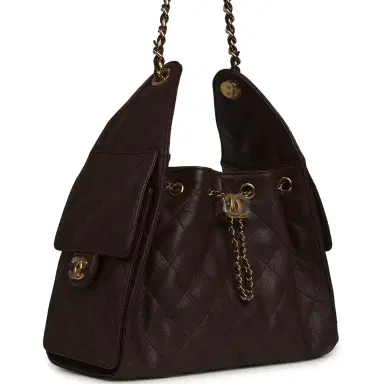 Chanel Chanel Small 25 Hobo Bag Dark Brown Caviar Gold Hardware | Thumbnail 2 Chanel Chanel Small 25 Hobo Bag Dark Brown Caviar Gold Hardware | Thumbnail 2