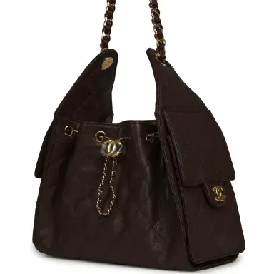 Chanel Chanel Small 25 Hobo Bag Dark Brown Caviar Gold Hardware | Thumbnail 5 Chanel Chanel Small 25 Hobo Bag Dark Brown Caviar Gold Hardware | Thumbnail 5