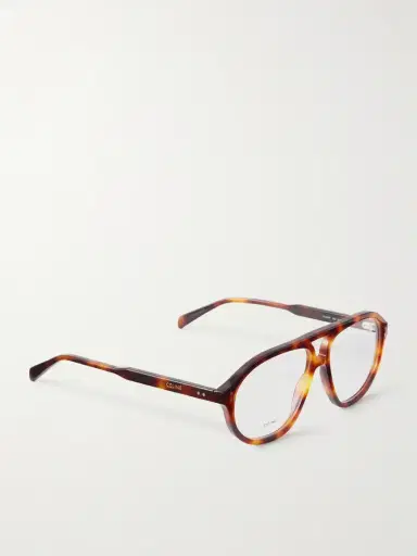 CELINE Eyewear Triomphe Aviator-frame Tortoiseshell Acetate Optical Glasses | Thumbnail 3