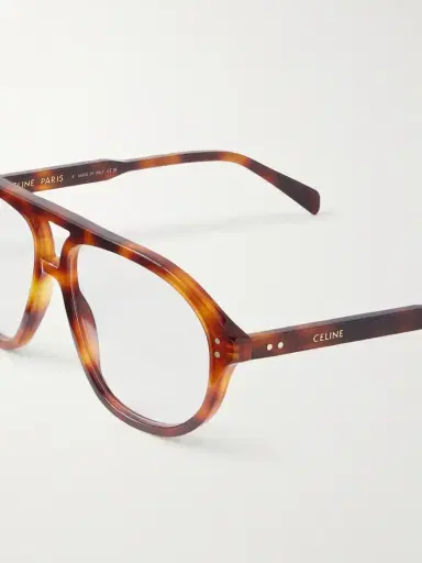 CELINE Eyewear Triomphe Aviator-frame Tortoiseshell Acetate Optical Glasses | Thumbnail 4