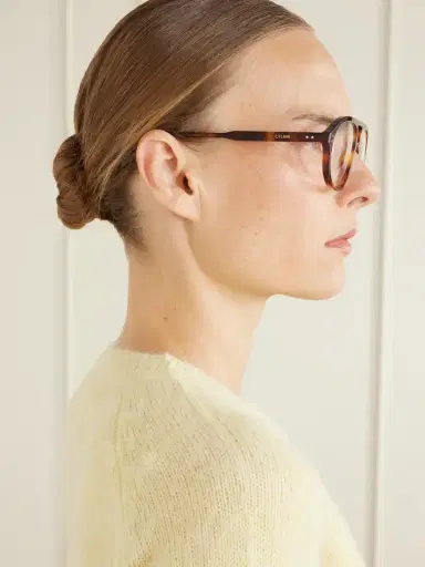 CELINE Eyewear Triomphe Aviator-frame Tortoiseshell Acetate Optical Glasses | Thumbnail 5