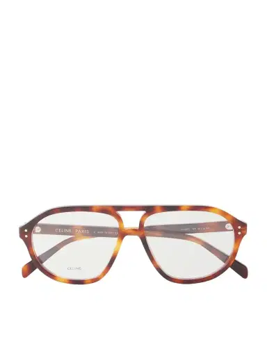 CELINE Eyewear Triomphe Aviator-frame Tortoiseshell Acetate Optical Glasses | Thumbnail 1